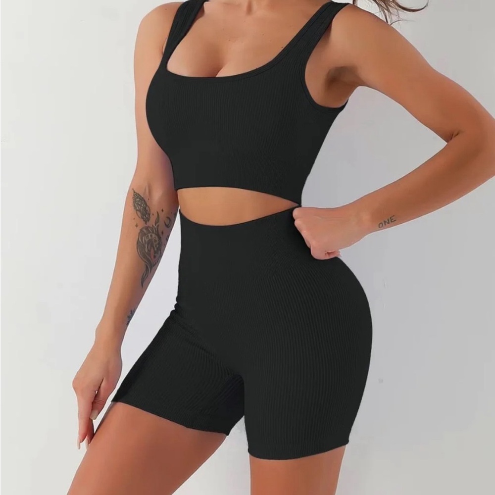 Black Two Piece Short Set - Various Sizes